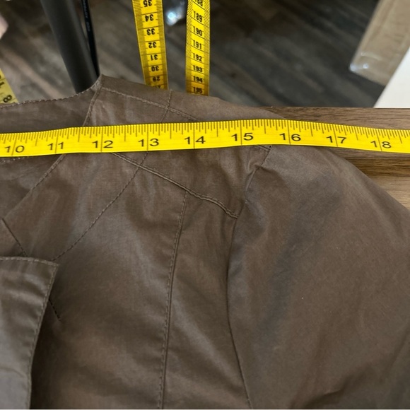 EILEEN FISHER Womens WAXED COTTON MOTO JACKET brown M - Picture 8 of 11